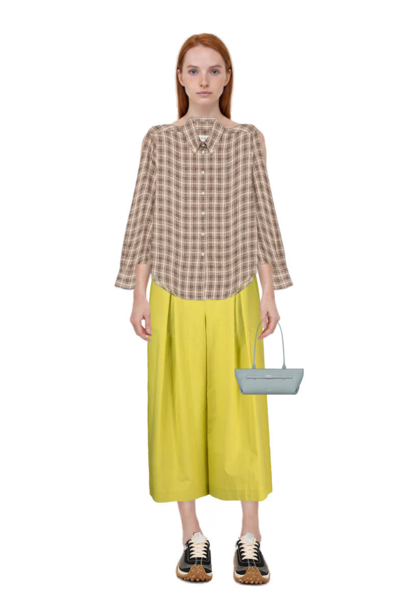 Outfit new york grained leather shoulder bag and mesh mirage sneakers