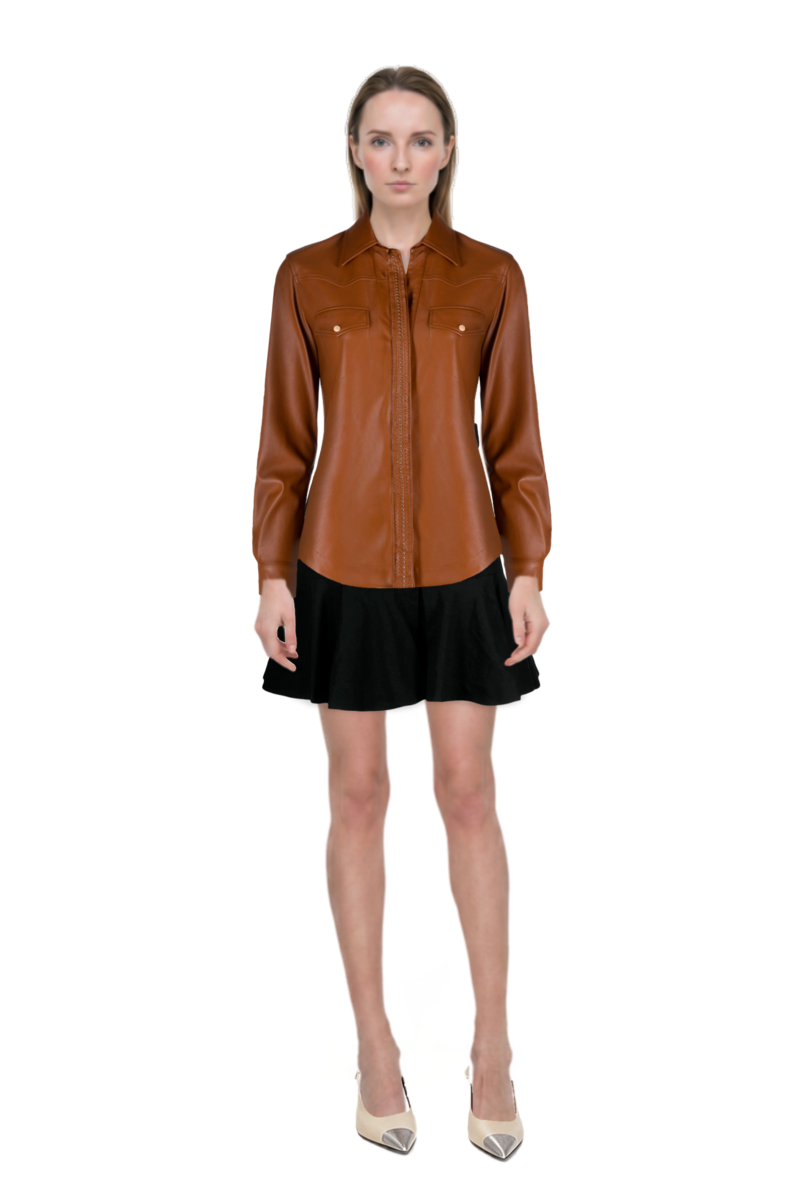 Outfit cassandre-plaque pumps and pinko skirt