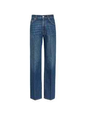 Stella McCartney pressed-crease straight-leg jeans