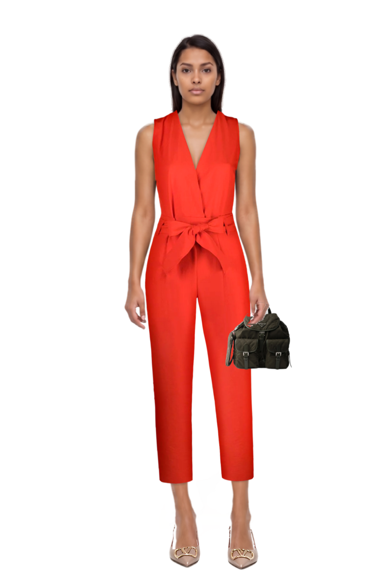 Outfit vlogo signature slingback pumps and medium quilted re-nylon backpack with saffiano leather trim
