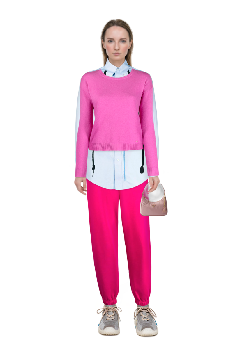 Outfit bubble technical fabric and suede sneakers and mini re-edition 2005 re-nylon and saffiano bag