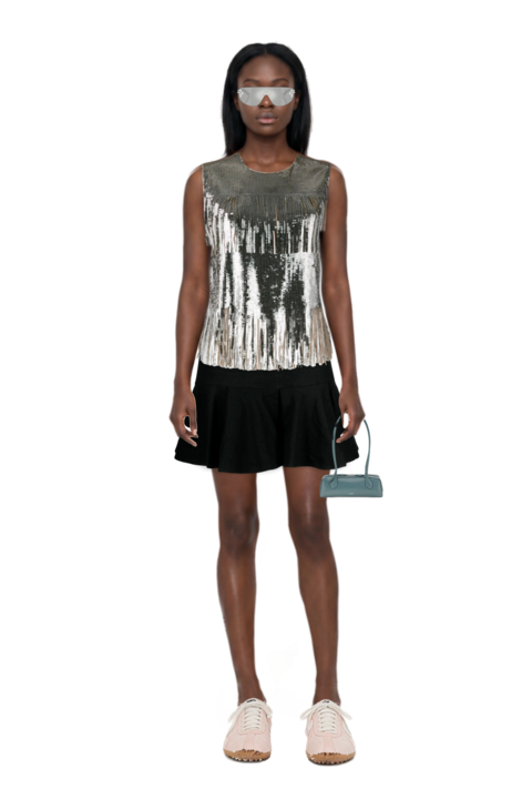 Outfit x jacquemus moon shoe sneakers and crystal-embellished geometric-frame sunglasses