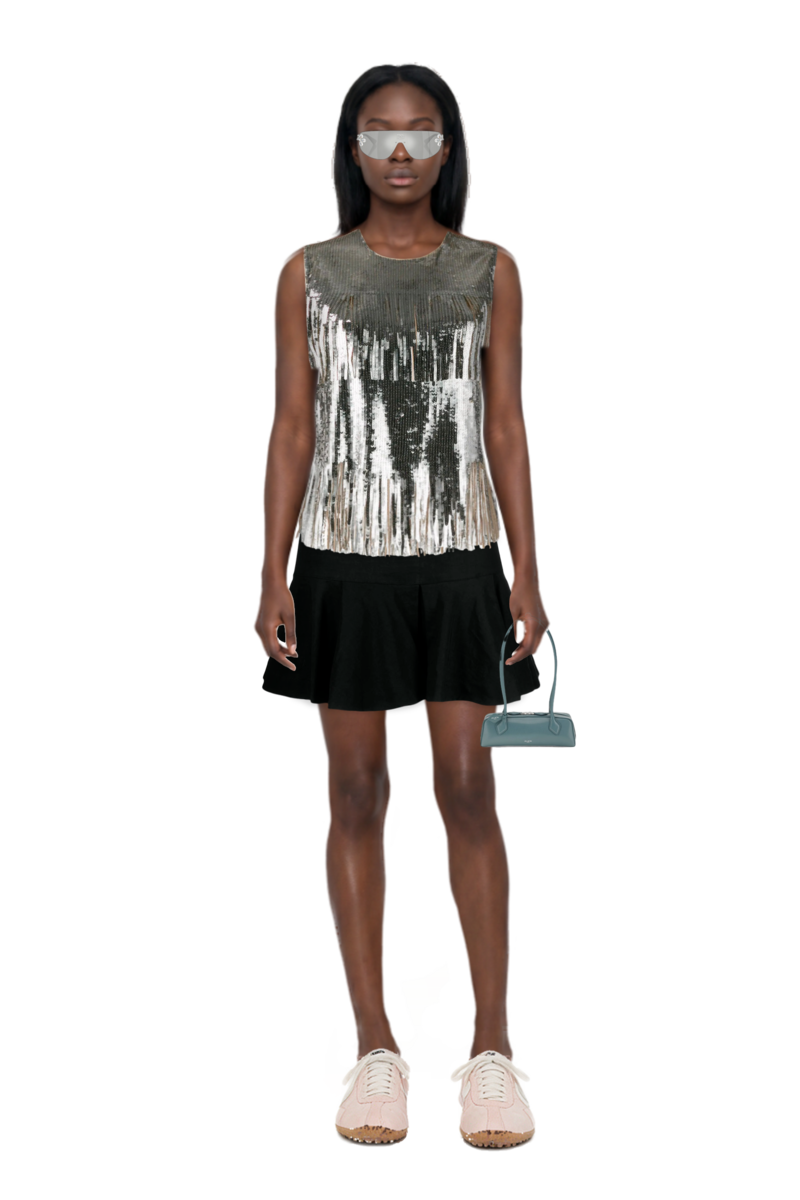Outfit x jacquemus moon shoe sneakers and crystal-embellished geometric-frame sunglasses