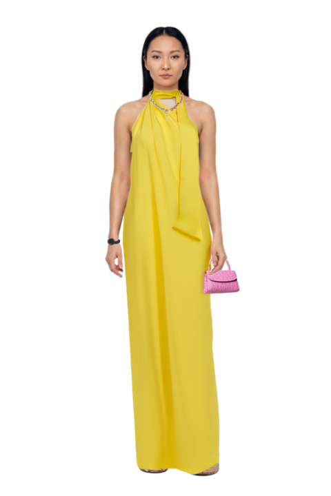 Outfit ball star sneakers and astor halterneck maxi dress