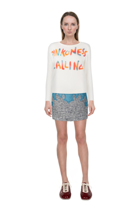 Outfit leren leather ballerina sneakers and pinko trouser belt