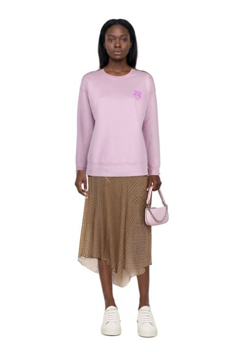 Outfit cooper layered midi dress and pinko sweatshirt