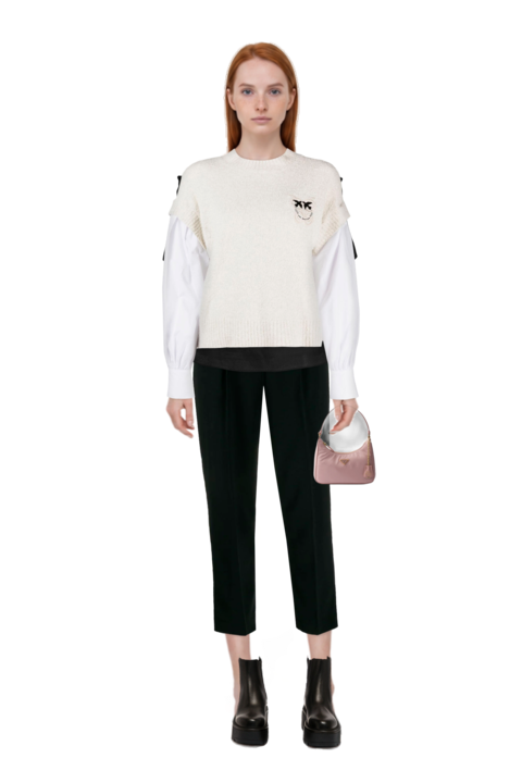 Outfit pinko top and mini re-edition 2005 re-nylon and saffiano bag