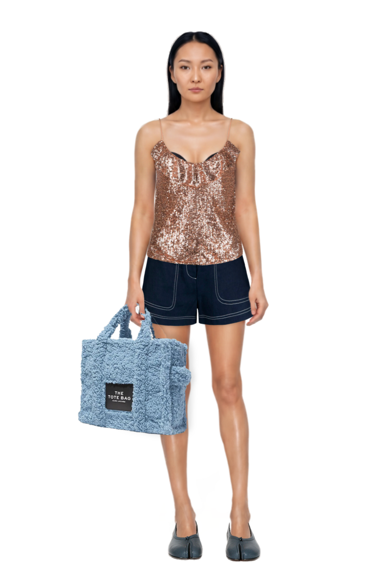 Outfit tabi ballet flats and pinko shorts
