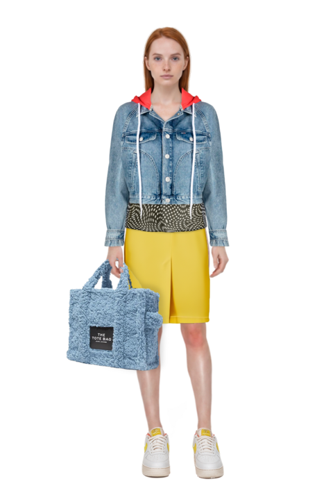 Outfit air force 1 '07 lx "white/phantom/pearl white/yell" sneakers and waxed canvas skirt