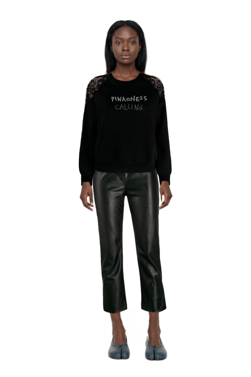 Outfit tabi ballet flats and pinko sweatshirt