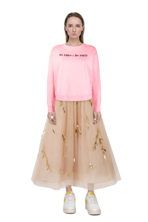 Outfit embroidered tulle strapless midi dress and air force 1 '07 lx "white/phantom/pearl white/yell" sneakers