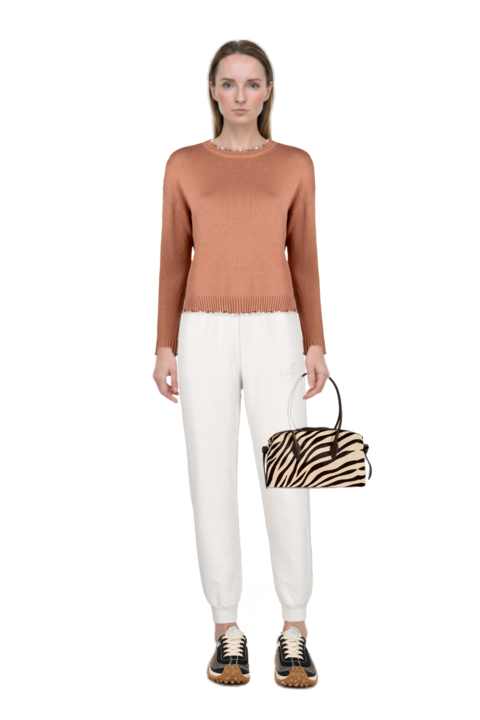 Outfit brioche duffle zebra-print shoulder bag and mesh mirage sneakers