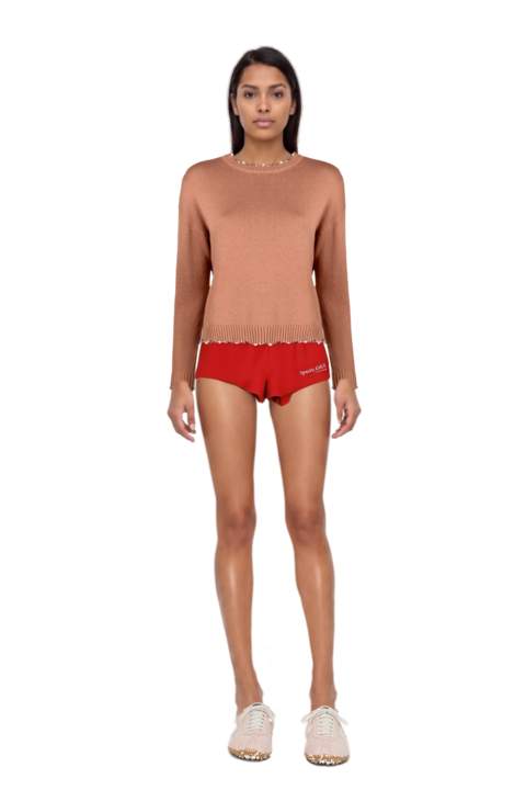 Outfit x jacquemus moon shoe sneakers and logo-print cotton shorts