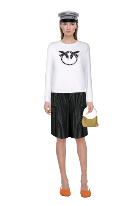 Outfit pinko bermuda shorts and re-edition 2005 saffiano leather mini-bag