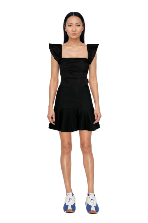 Outfit the 400 bleecker runner sneakers and pinko skirt