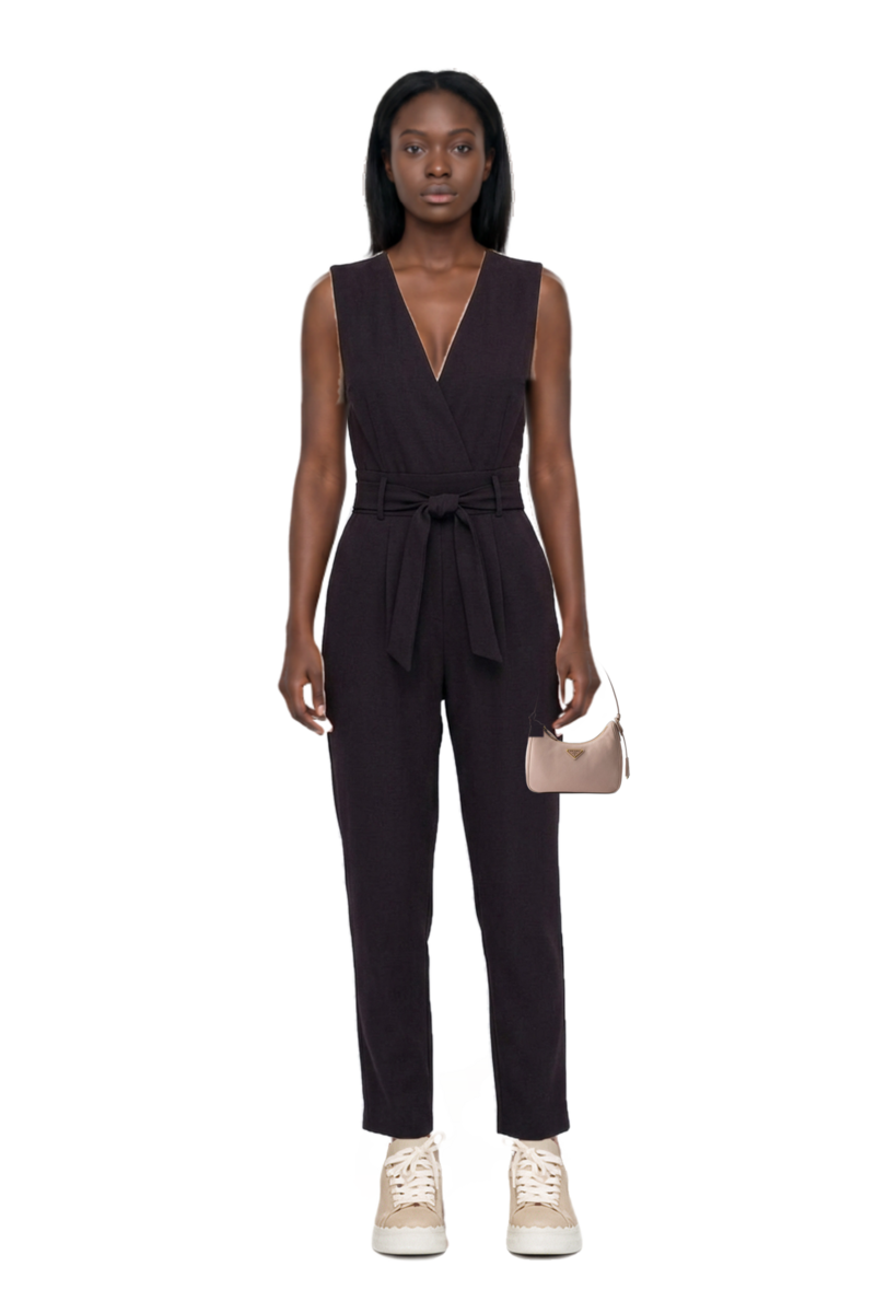 Outfit re-edition 2005 nubuck and saffiano leather mini-bag and pinko jumpsuit