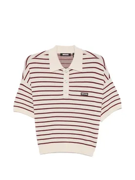 ROTATE BIRGER CHRISTENSEN striped short-sleeve polo top