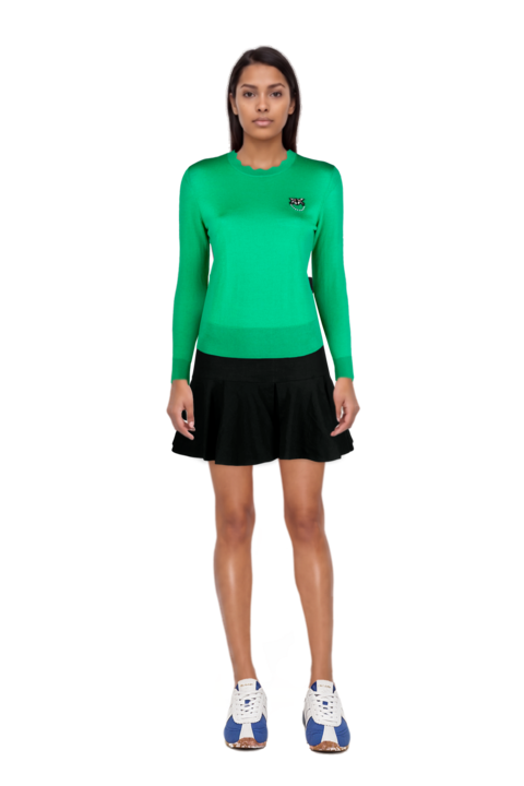 Outfit the 400 bleecker runner sneakers and pinko skirt