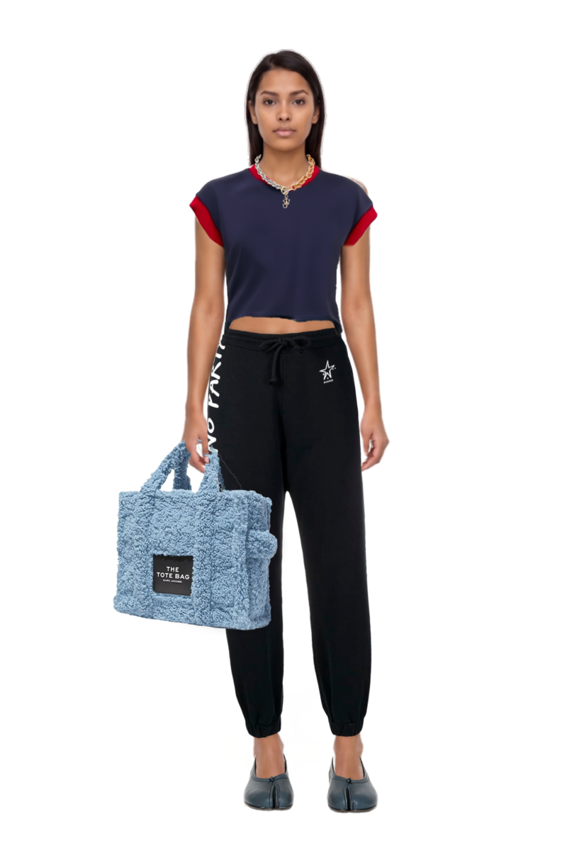 Outfit stretch cotton-jersey t-shirt and tabi ballet flats