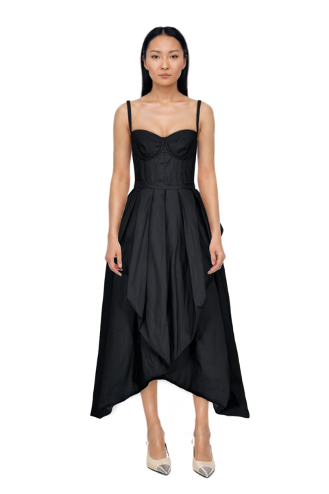 Outfit cassandre-plaque pumps and pinko dress
