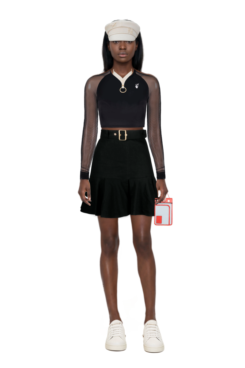 Outfit 23 top and pinko skirt