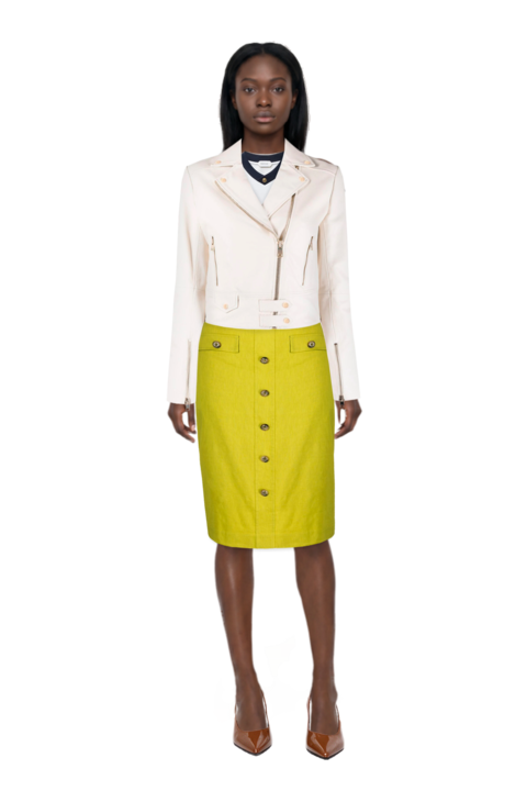 Outfit stretch cotton-jersey t-shirt and 80mm vrushali pumps