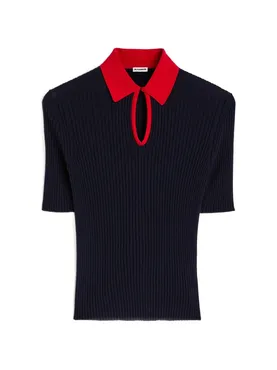 Jil Sander ribbed lightweight wool sweater