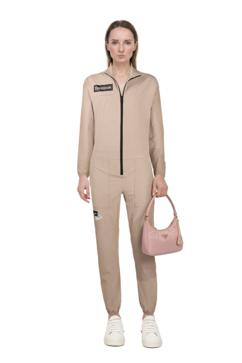 Outfit mini re-edition 2005 re-nylon and saffiano bag and 23 tracksuit