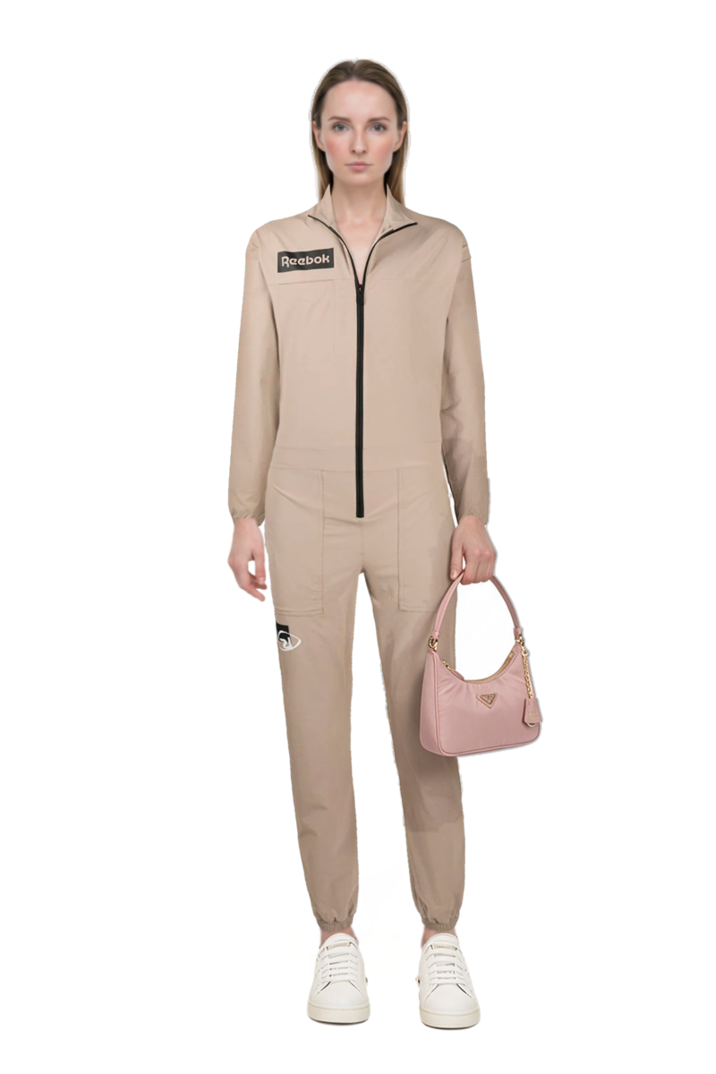 Outfit mini re-edition 2005 re-nylon and saffiano bag and 23 tracksuit