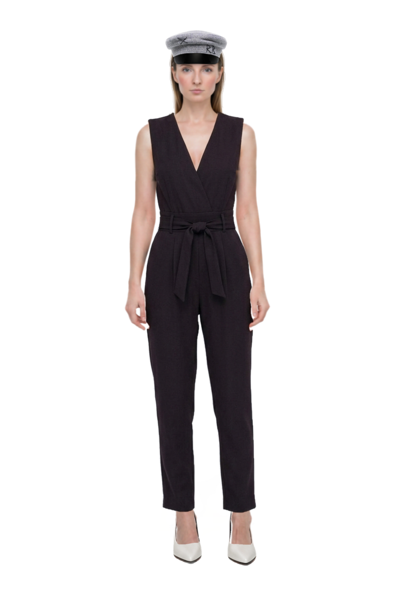 Outfit fame leather pumps and pinko jumpsuit