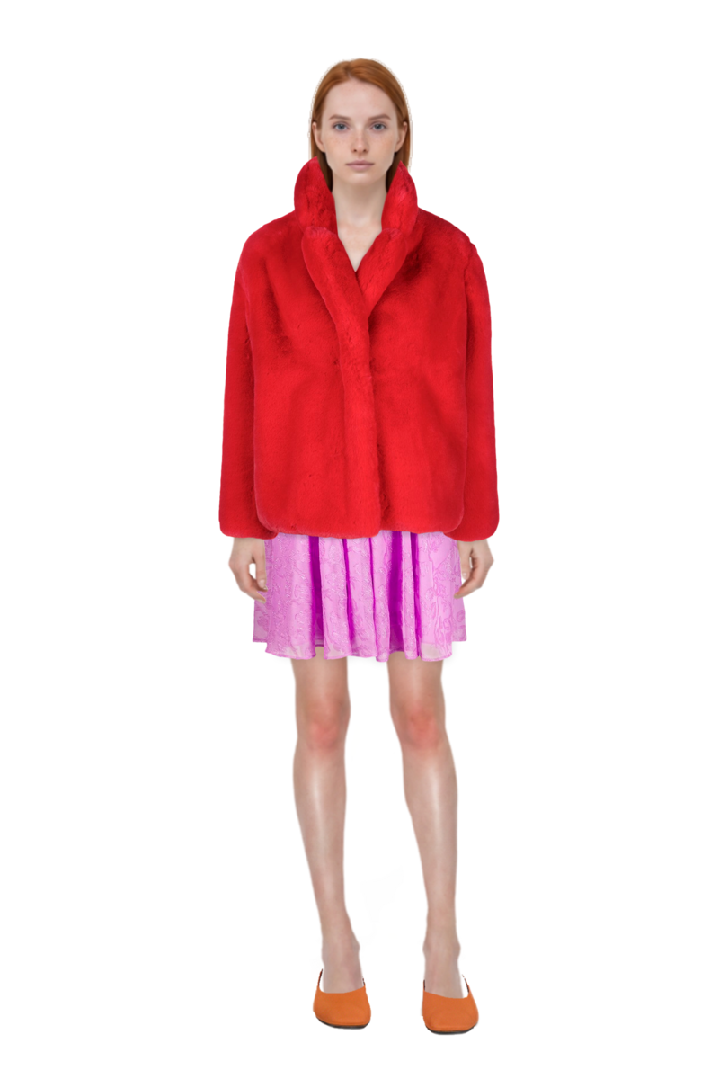 Outfit pinko sundress and 23 fur coat