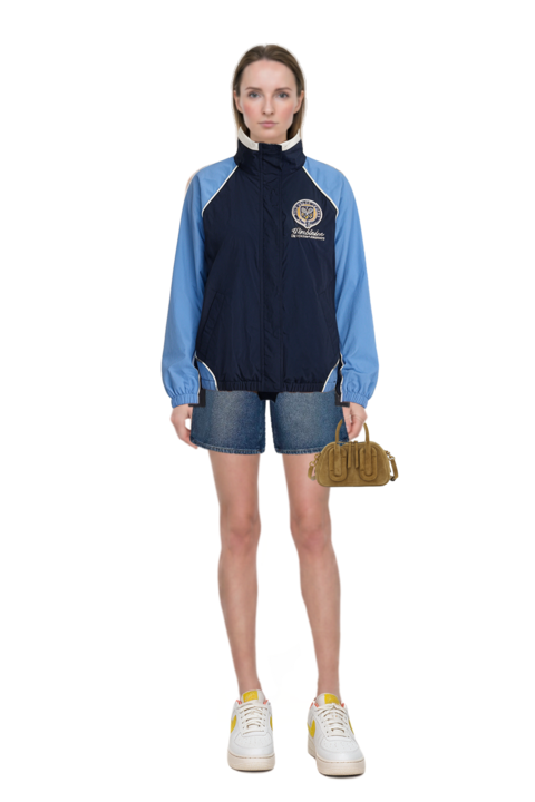 Outfit babe top-handle in suede and donnola denim bermuda shorts