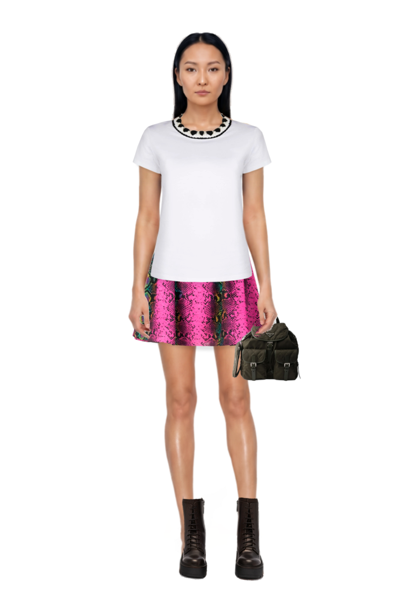 Outfit pinko trouser belt and medium quilted re-nylon backpack with saffiano leather trim