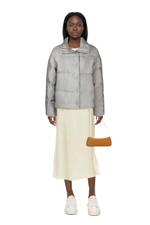 Outfit mila button-detail kaftan and looong m shoulder bag