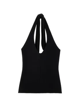 AMI Paris jersey backless top