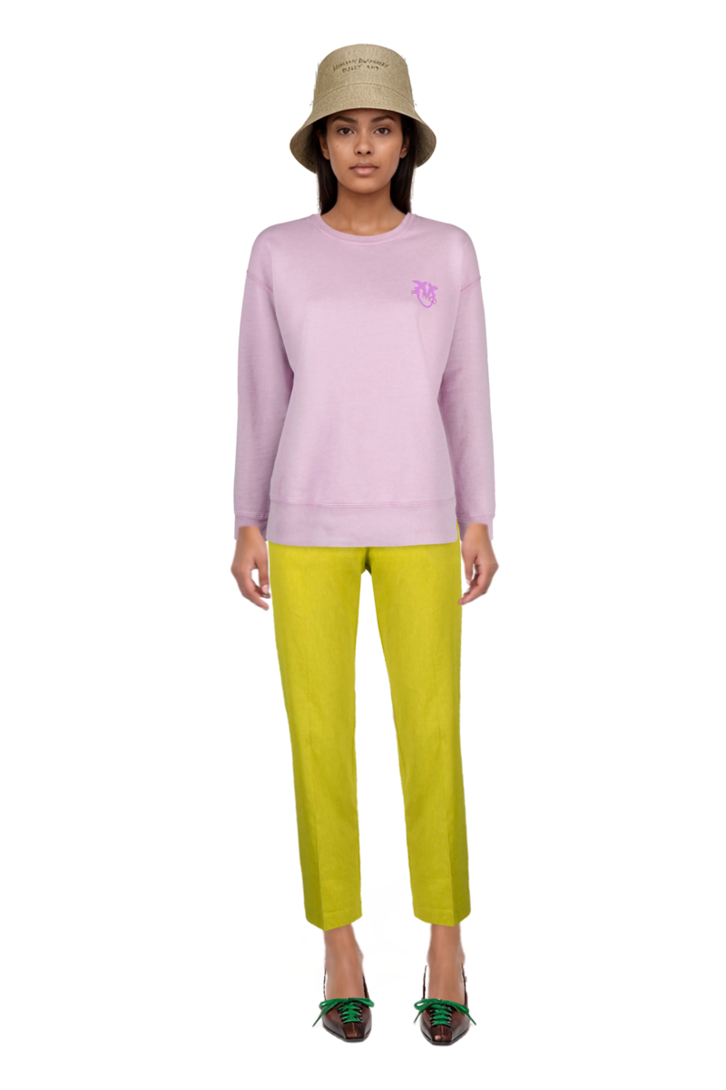 Outfit lace-up pointed-toe pumps and pinko sweatshirt