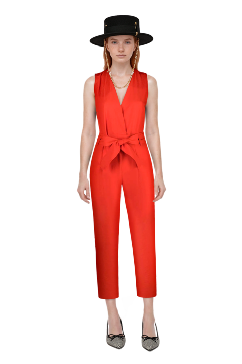 Outfit scarlett 50 pumps and pinko jumpsuit