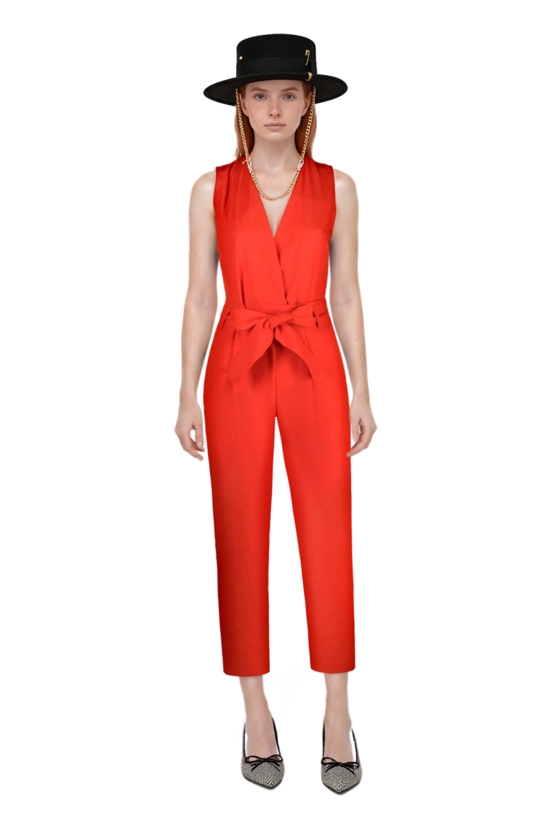 Outfit scarlett 50 pumps and pinko jumpsuit