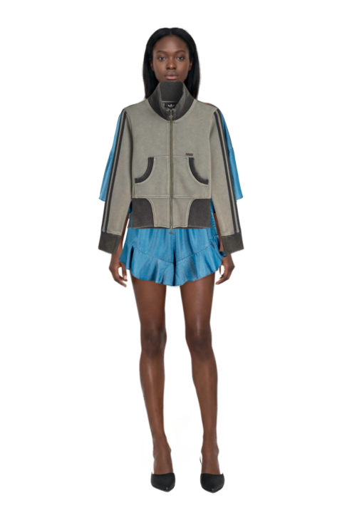 Outfit x avavav cropped track jacket and le cœur pointed-toe mules