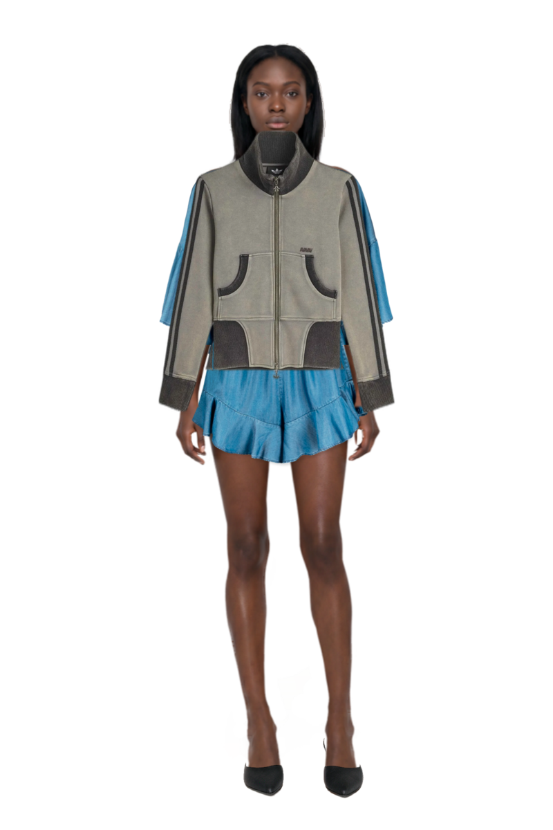 Outfit x avavav cropped track jacket and le cœur pointed-toe mules