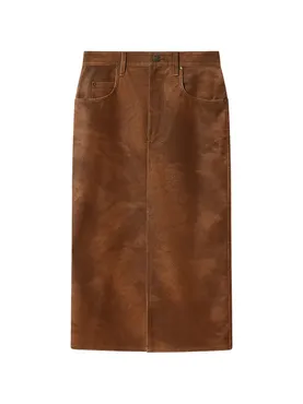 MARANT ÉTOILE crinkled-effect midi skirt