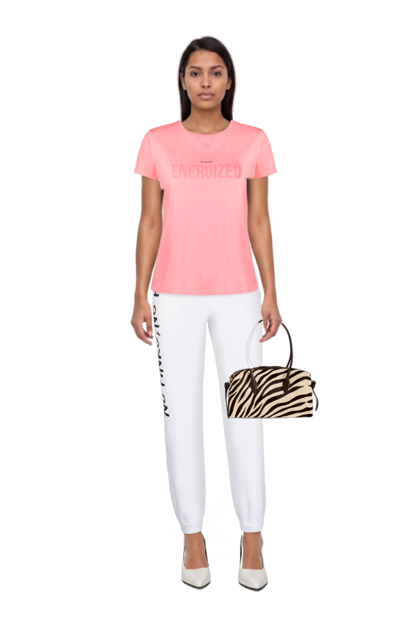 Outfit fame leather pumps and brioche duffle zebra-print shoulder bag
