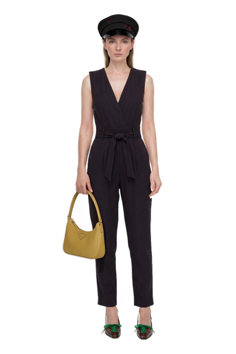 Outfit re-edition 2005 saffiano leather mini-bag and lace-up pointed-toe pumps
