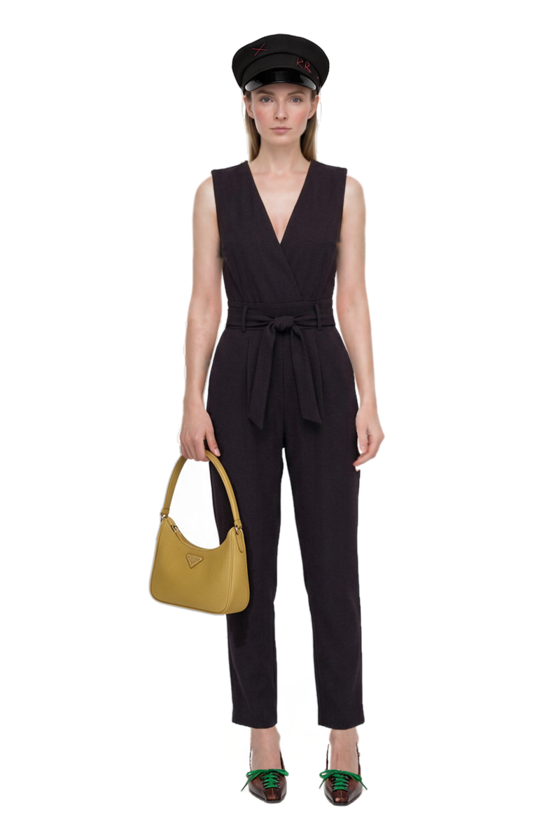 Outfit re-edition 2005 saffiano leather mini-bag and lace-up pointed-toe pumps