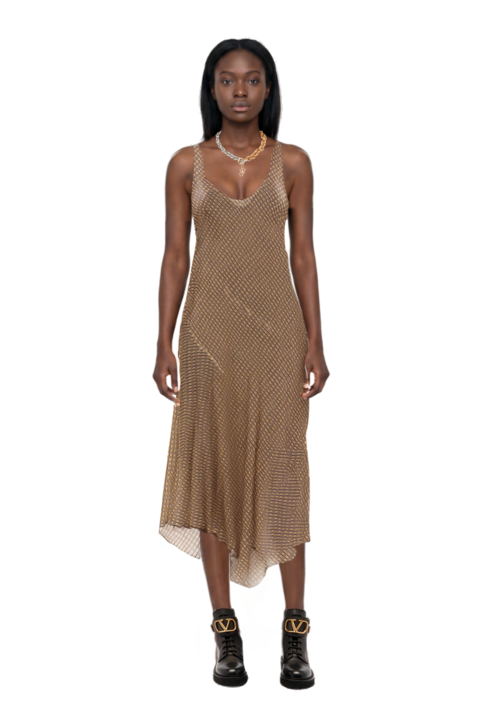 Outfit cooper layered midi dress and 23 necklace