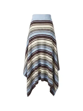 Monse striped handkerchief-hem midi skirt