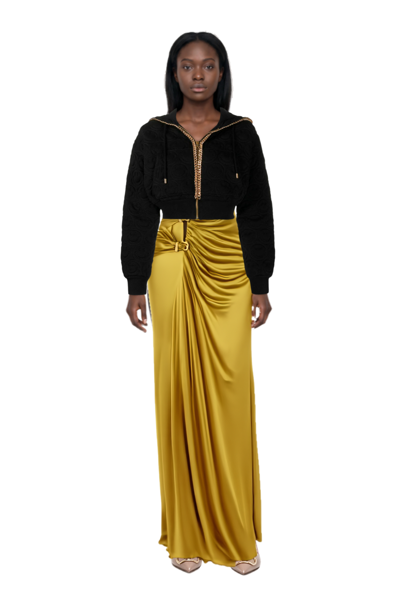 Outfit vlogo signature slingback pumps and ruched evening gown