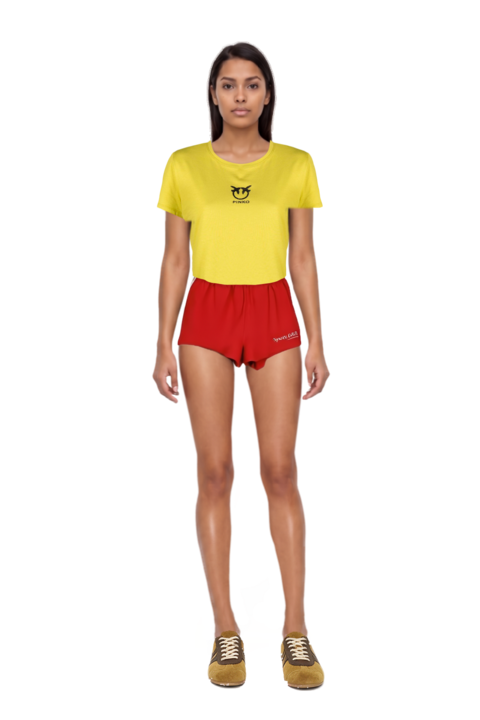 Outfit suede sneakers and logo-print cotton shorts