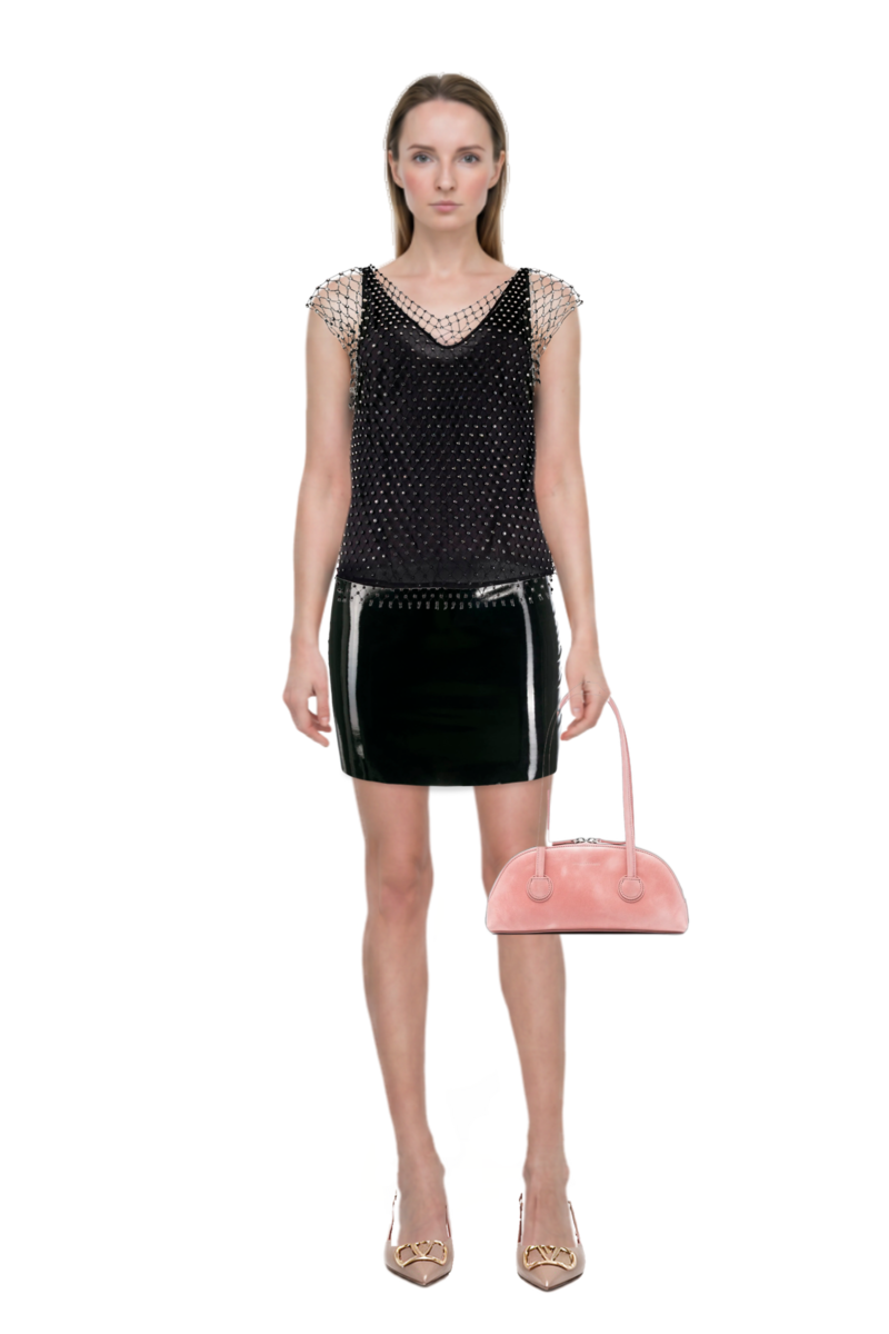 Outfit bessette leather tote bag and vlogo signature slingback pumps