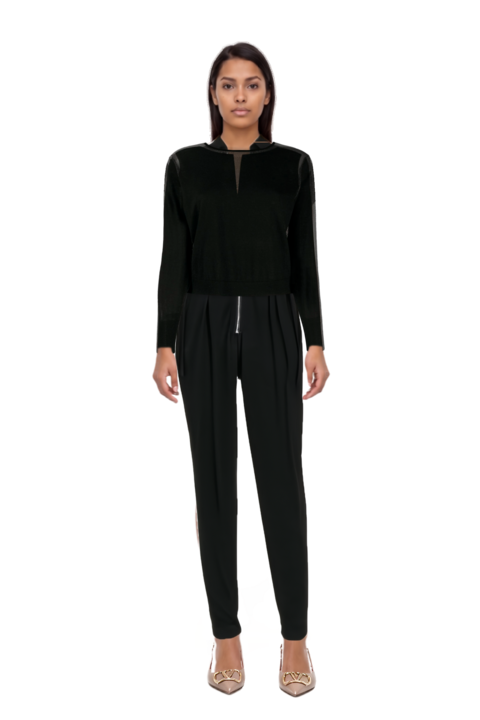 Outfit vlogo signature slingback pumps and pinko sweater